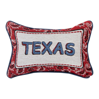 Bandana Texas Throw Pillow 8.5" x 12"