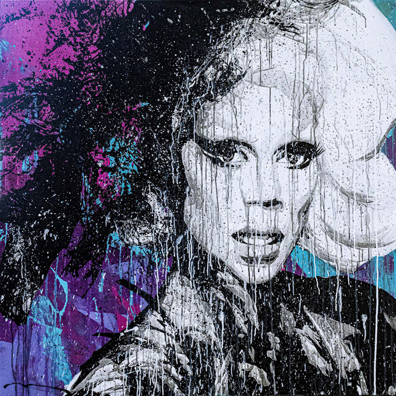 Rupaul par Pratikacha Muir - reproduction d'art sur toile tendue, H 26 po x l 26 po x P 1,5 po