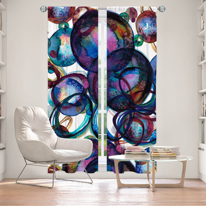 Room Darkening Curtain Pair, 20" W x 52" L, Purple/Violet