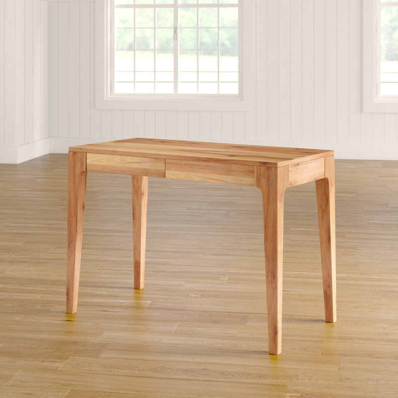Bridgeforth 110Cm W Rectangle Writing Desk, Beech Heartwood