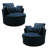 Upholstered Swivel Lounge Armchair With Pillow(Set of 2)-116445232