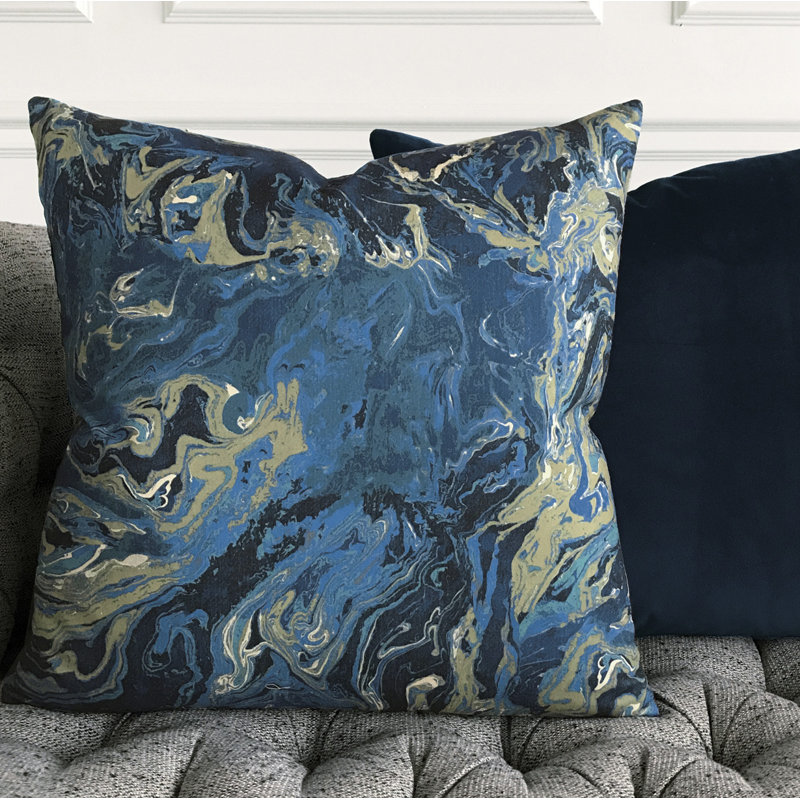 Abstract Feather Reversible Throw Pillow