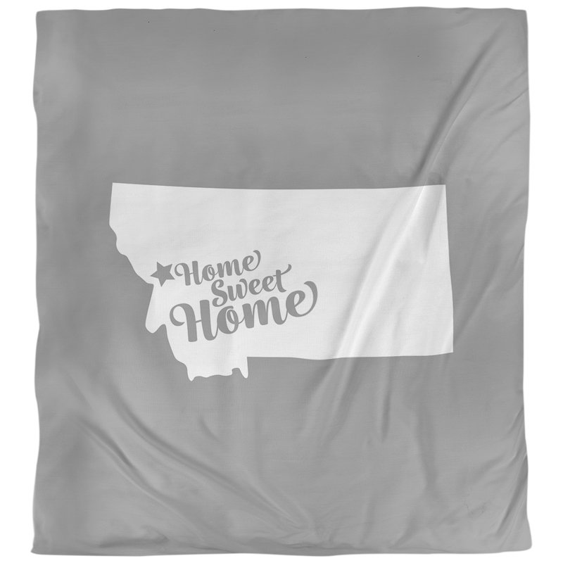 Housse de couette missoula doux, Housse de couette pour très grand lit, Gris, Polyester brossé