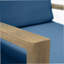 Fauteuils club d'extérieur en bois d'acacia avec coussins-1214159403