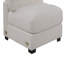 Fauteuil sans accoudoirs en velours côtelé beige