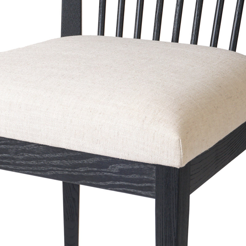 Tullio Upholstered Dining Chair, Black Ash