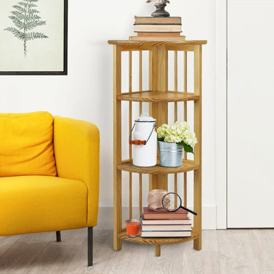 Duerr 38.75" H x 12.5" W Corner Bookcase by Charlton Home