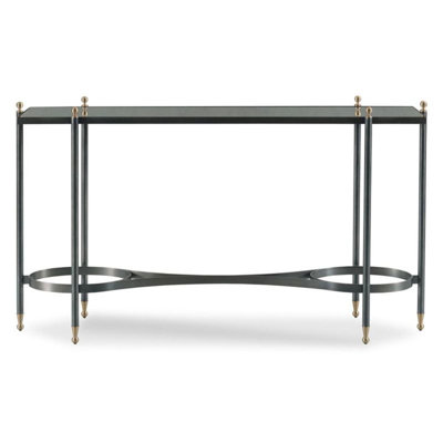 Lyle Console Table with Mirrored Glass Top by Woodbridge Furniture