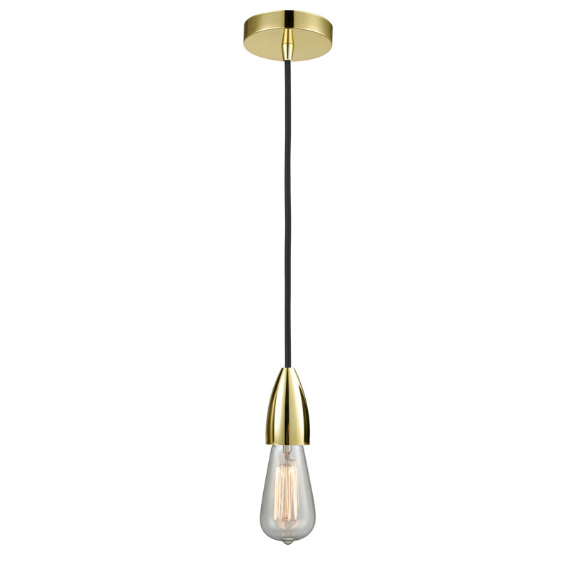 Cecile 1 - Light Single Pendant, Gold/Black