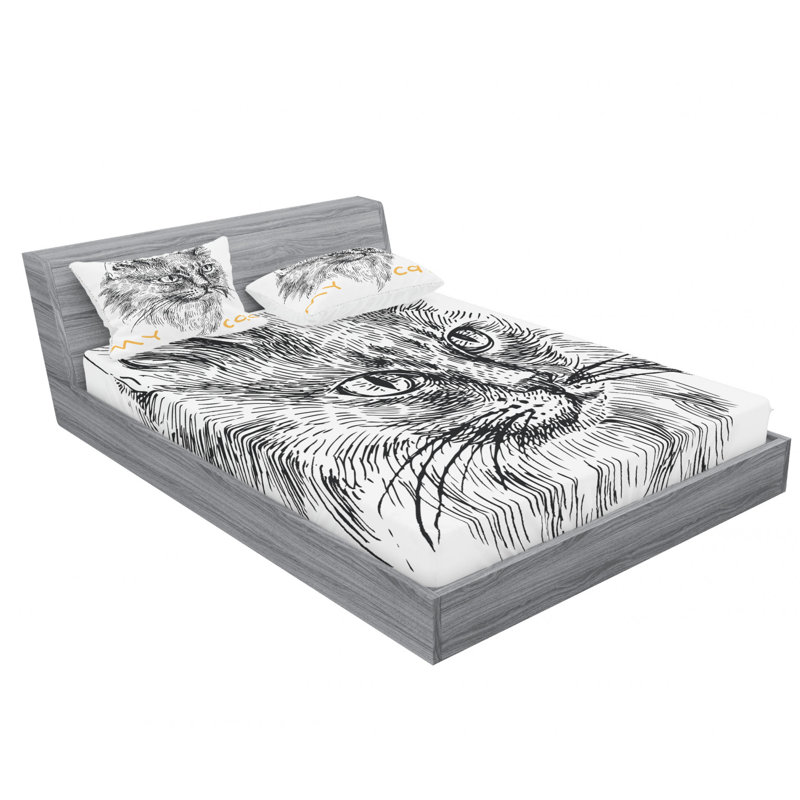 Microfiber Sheet Set, Full/Double Sheet Set with Fitted Sheet