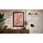 Coral Blossom Branch Japandi - Framed Print-18004490-18004596