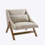 Chaise d'appoint brune-1366083646