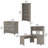 Ozro L-Shape Credenza Desk with Hutch-393286541
