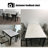 White + Black Rectangular Sintered Stone + Solid Wood Dining Table-1089524808