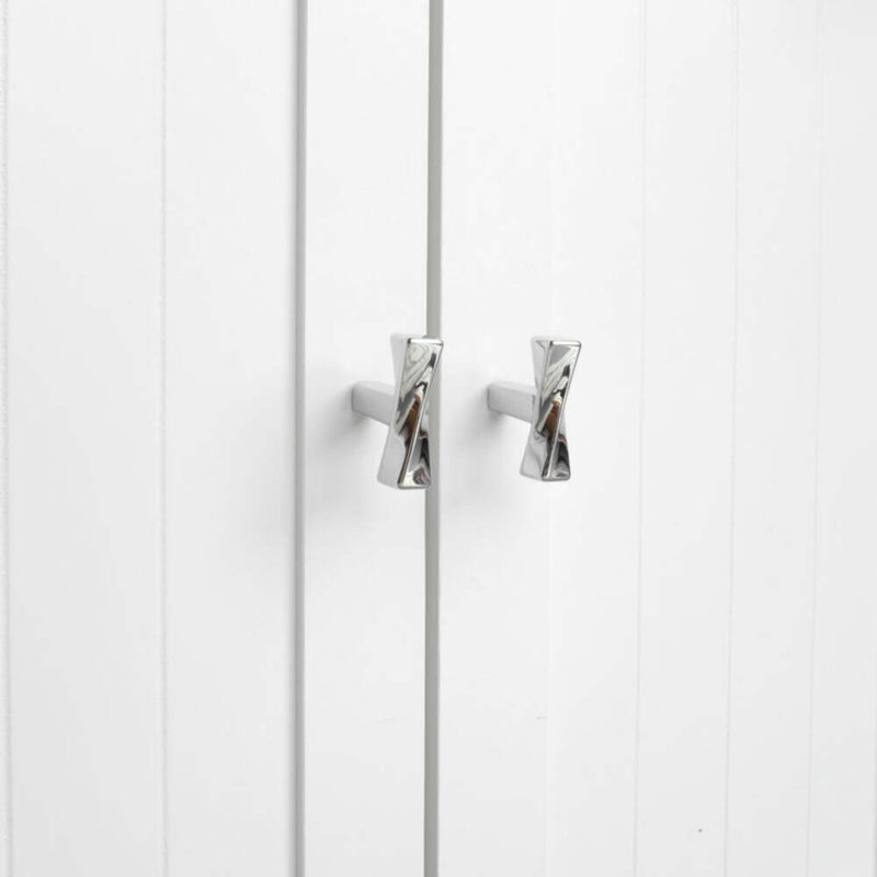 Twist Bar Knob, Polished Chrome