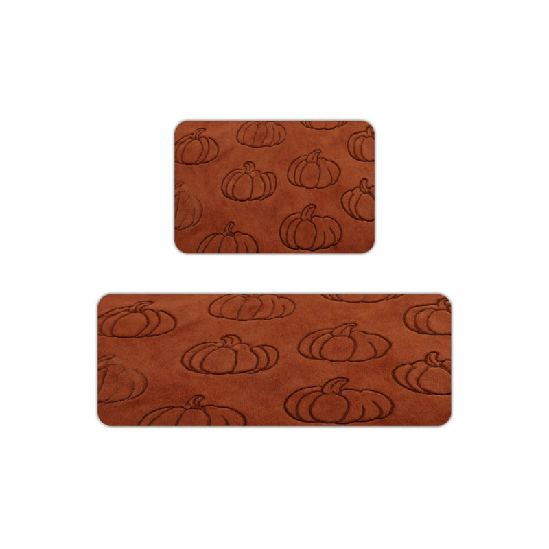 Ensemble de 2 tapis de cuisine en citrouille embossée