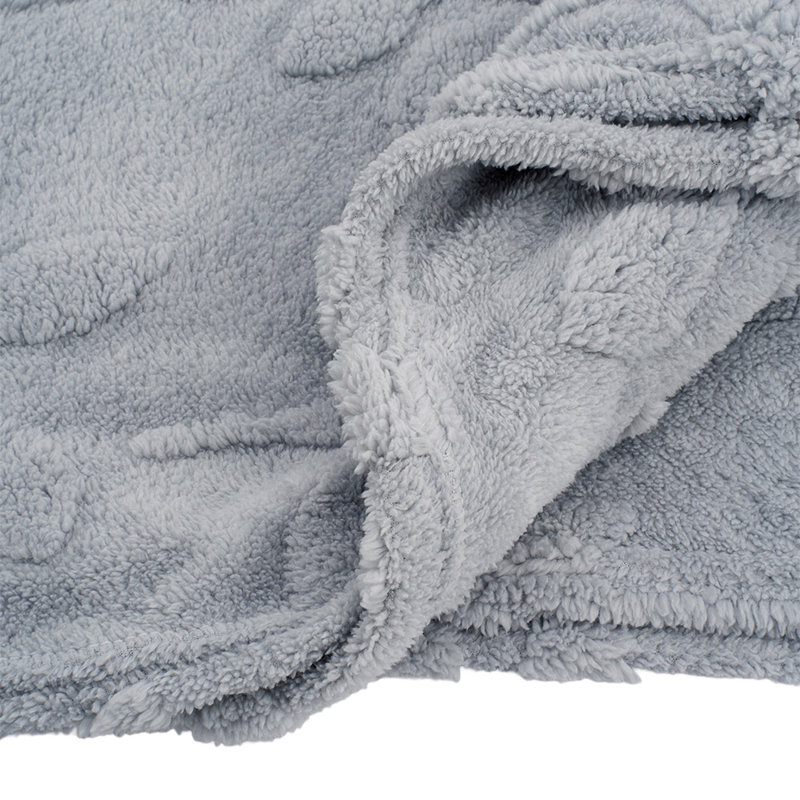 Machine Tufted Throw Blanket, 100cm x 150cm, Grey