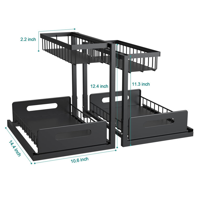 MooJ Stainless Steel Under Sink Organizers