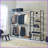 Closet Systems | 111 in. W 3-Tower 7-Shelf Walk-In Freestanding Modular Closet System | White | Wood + Metal-835880854