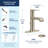 Brushed nickel one-handle high arc bathroom faucet-113769174