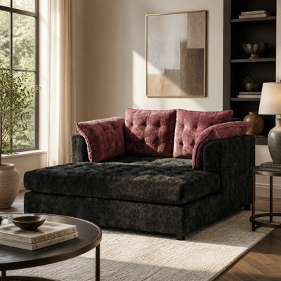 Méridienne moderne à 2 places 54,7 po avec accoudoirs moelleux pour salon et appartement, vert