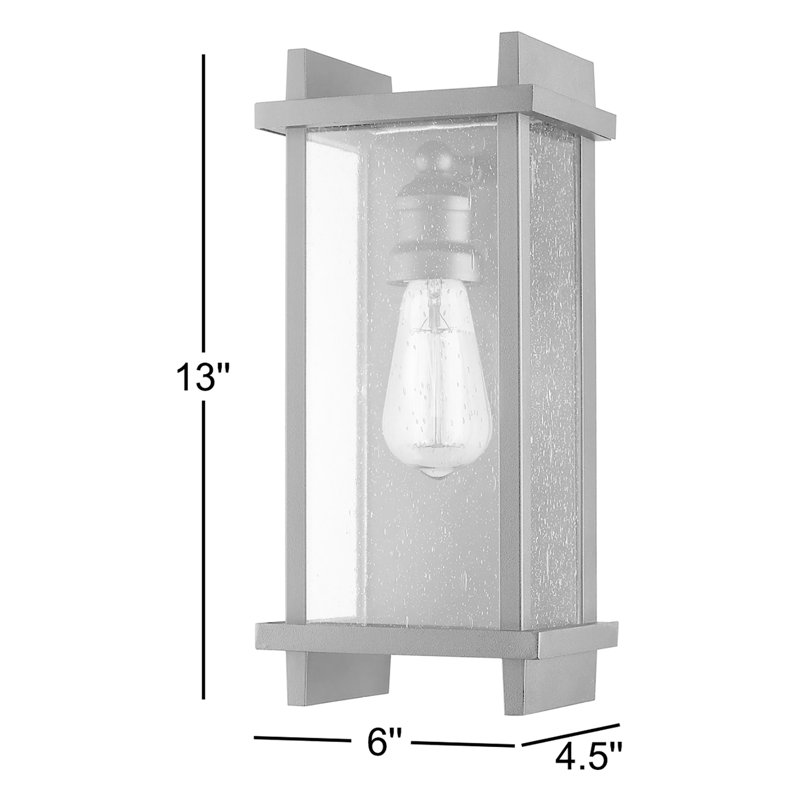Casha Glass Wall Light, Black