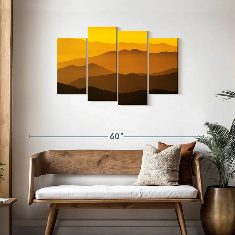 Montagnes fumées d'Alvord au lever du soleil, H 27 po x l 43 po