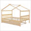 Lit double en bois avec lit gigogne simple