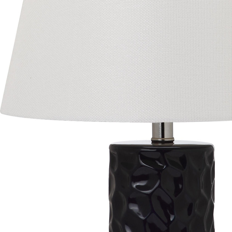 Thora Ceramic Table Lamp, Black
