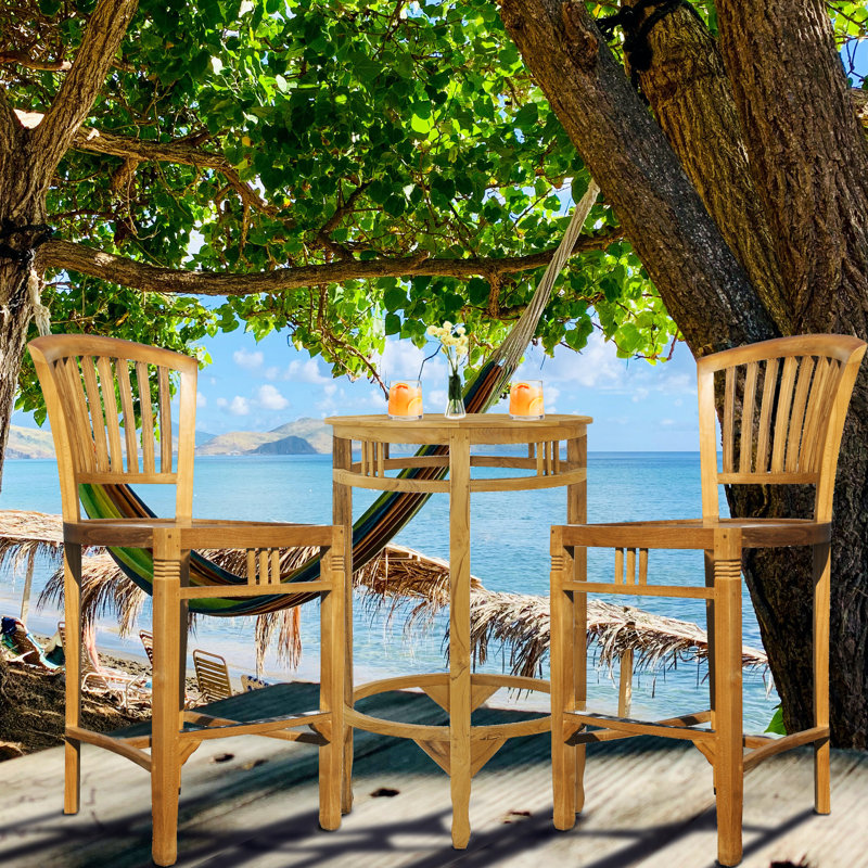 Prairie Grove Outdoor Teak Bar Stool