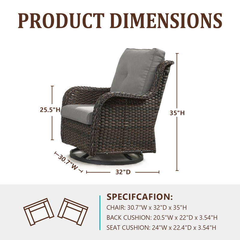 Fauteuil d'appoint avec coussins Schutt, Gris, Brun
