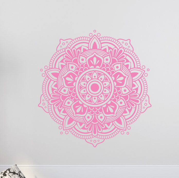 Décalcomanie murale bohémien Buller, Rose tendre