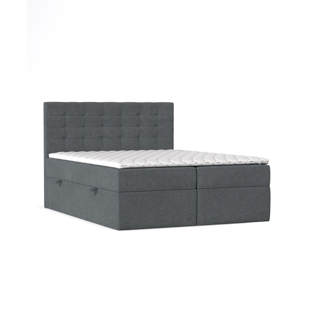 Boxspringbett Tyche mit Topper und Bettkasten