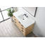 Meuble-lavabo simple autoportant 48 po avec plateau en pierre d'ingénierie Charlyann-366543255