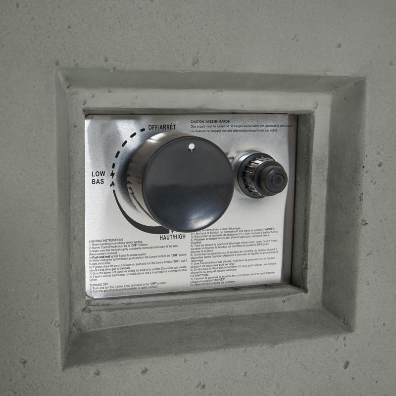 RÉSERVOIR DE TABLE À INCENDIE 50 000 BTU, Gris clair