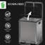 HOMCOM Dual Kitchen Bin 2 x 20L Stainless Steel Soft Close Lid Silver Tone