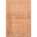 Tribal One-of-a-Kind 3'4" X 4'10" Hand Knotted Area Rug