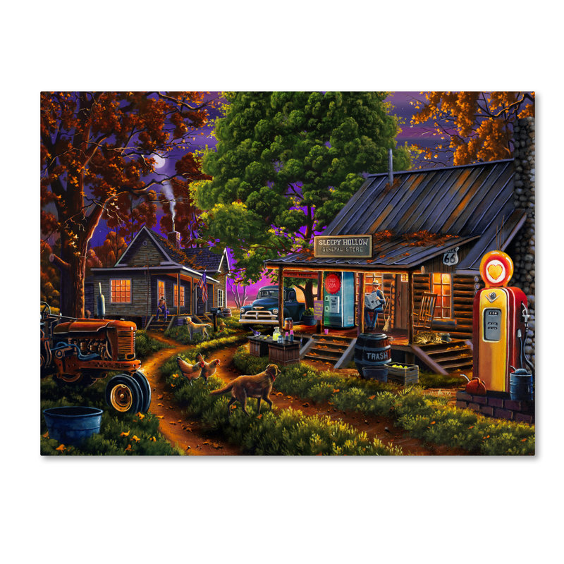 « sleepy creuse general store », reproduction d’impression sur toile tendue, H 14 po x l 19 po