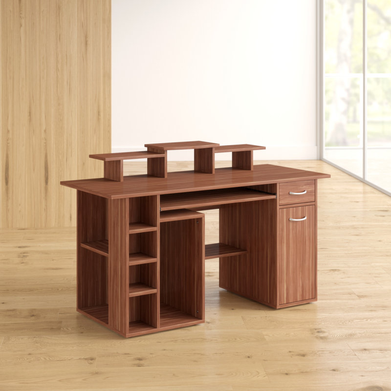 Boyden Solid Wood Computer Desk, Walnut