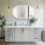 Long Oval Wall Hanging Glass Mirror With Beveled Edge Vanity Mirror For Bathroom-1683246697