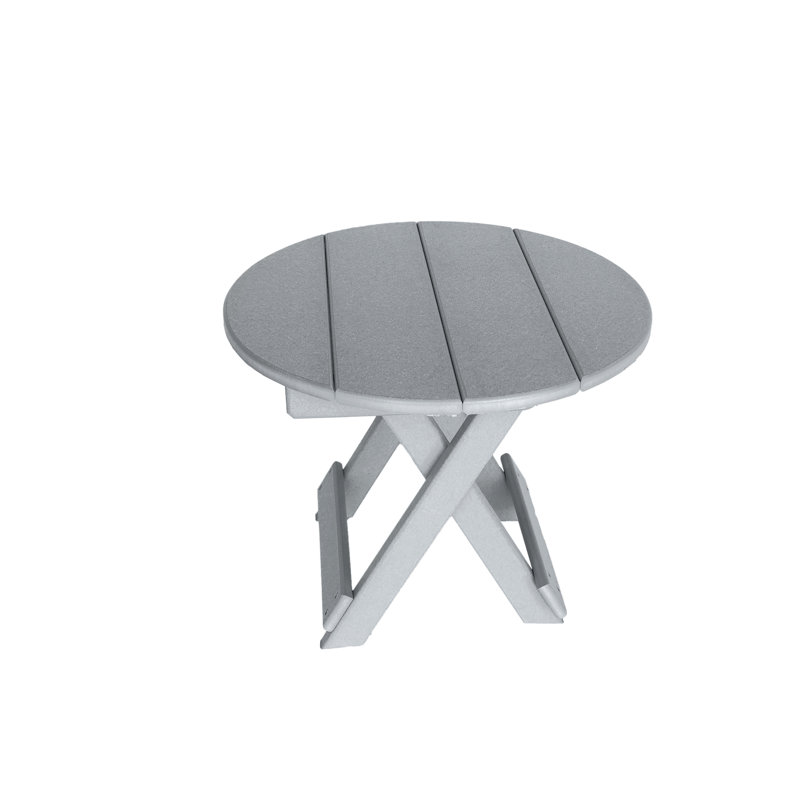 Phat Tommy Folding Patio Side Table, Gray