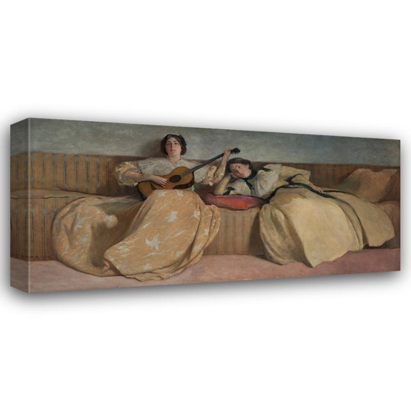 "Panneau pour salle de musique" par John White Alexander - Art mural sur toile tendue avec châssis, H 18 po x l 14 po