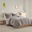 Édredon très long à poil long très grand / très grand - gris, envers doux, avec et taies décoratives rembourrées, 2