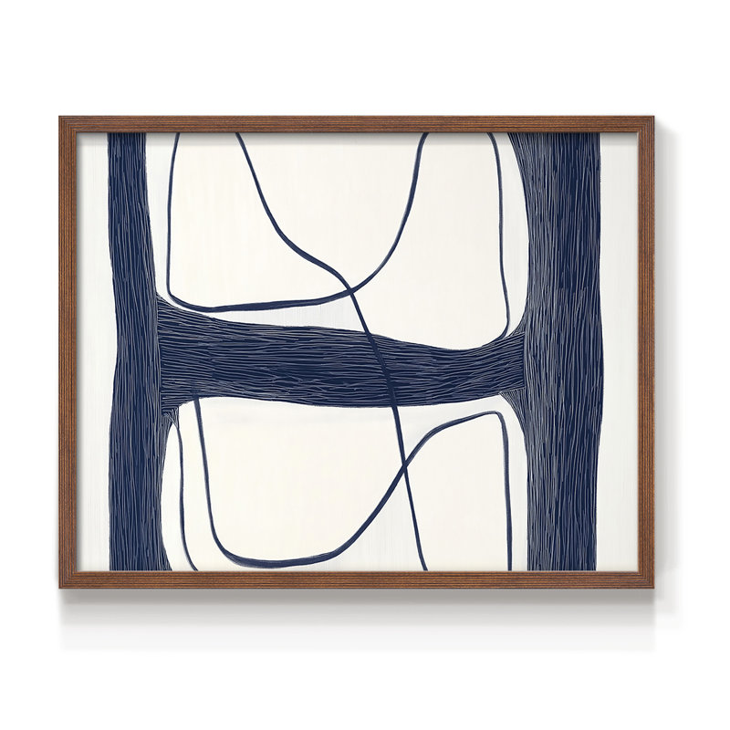 Abstrait, série I, reproduction encadrée, Walnut, H 11 po x l 14 po