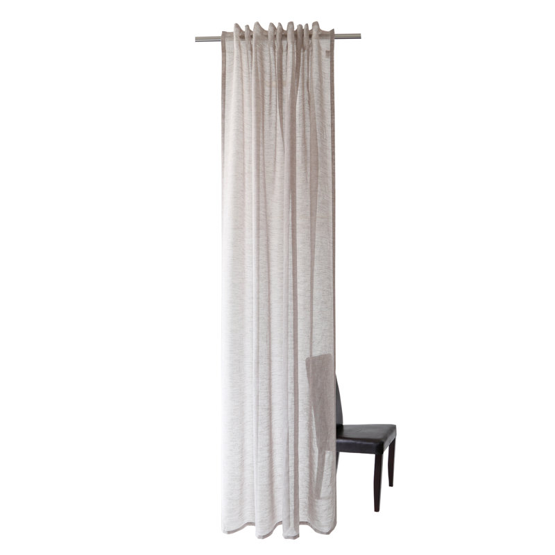 Doctor Phillips Pencil Pleat Sheer Single Curtain, Taupe
