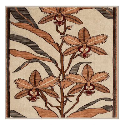 Washable Peruvian Inca Orchid Dogs Area Rug
