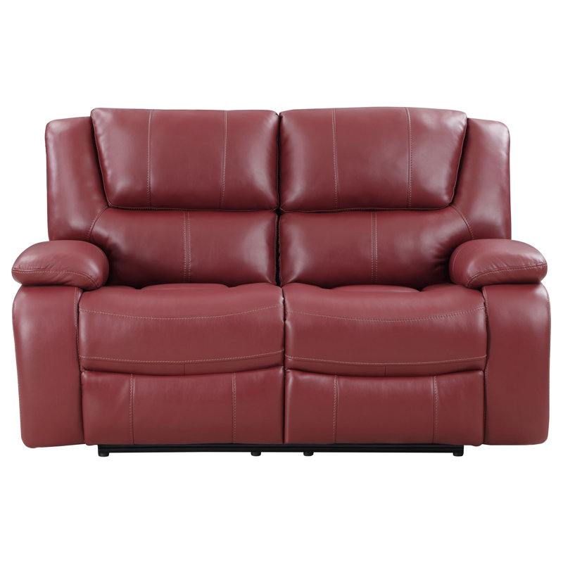 Brynden Upholstered Motion Reclining Loveseat Red, Red