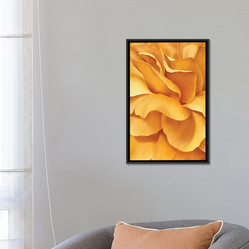 « magnifique fleur i », impression sur toile, H 26 po x l 18 po x P 1,5 po, Toile avec cadre noir, Pas de tapis
