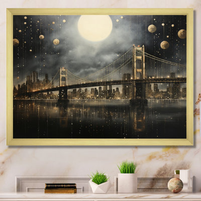 " Yellow Bridge Cable Suspension Charcoal "