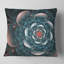 Coussin à imprimé floral fleur pleine fleur bleue fractale-29458170-29458174